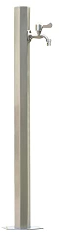 Colonne d'eau de jardin autoportante verticale en acier inoxydable fontaine d'extérieur multifonctionnelle résistante aux intempéries pour patios et cours
