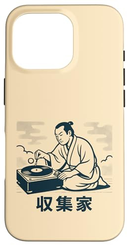 Samurai Vinyl Collector Tocadiscos DJ Carcasa para iPhone 16 Pro