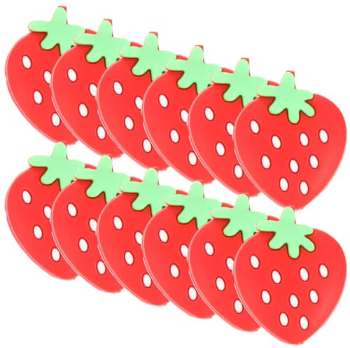 HOODANCOS Lot de 12 Amortisseurs de Vibrations pour Raquette de Tennis en Silicone Rouge Petit Amortisseur Portable et Décoratif Accessoires Antivibrations pour Sports de Plein Air