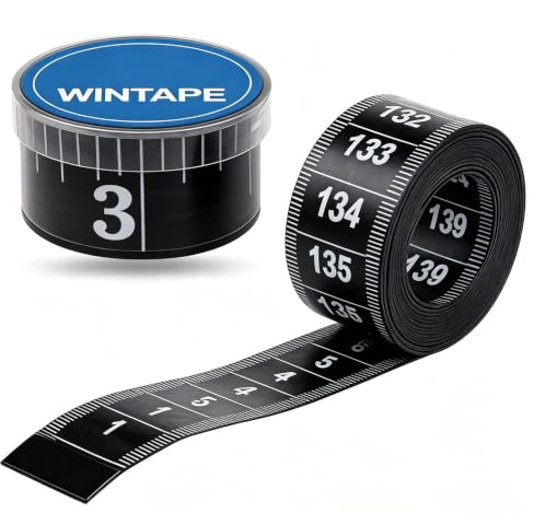 WINTAPE Massband 150 cm - 2 in 1 - cm + INCH Schneidermaßband - Maßband in Aufbewahrungsbox zum skalieren & messen