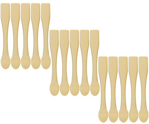 DIYEAH Espátulas Cosméticas Doradas y Mascarilla para Crema Facial 15 Cucharas de Abs para Aplicación Uniforme y Cuidado Cutáneo