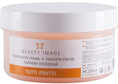 Paraffin für Hände und Füße - Parafinbad für Hände - Ideale Behandlung bei Beschwerden - Sauna Creme Effekt - 250 ml - 190 gr - Duft Tutti Frutti