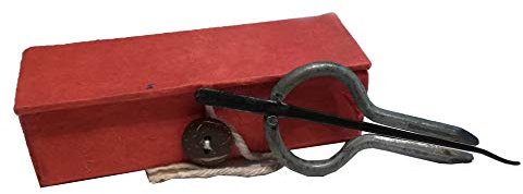 Maultrommel Murchunga aus Nepal Iron mit Aufbewahrung Schachtel Mund Instrument Rumpf und Zunge aus Eisen (patiniert) Musik Klang Percussion Weltmusik