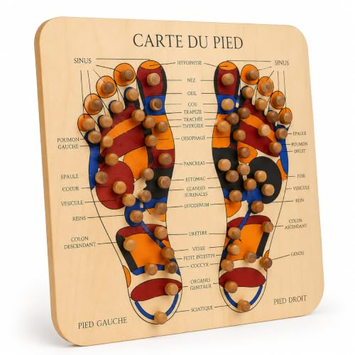 Eurotel Wood Mat Pad - Foot Massager Reflexology Acupressure