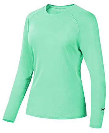 Bassdash - Camiseta de Manga Larga para Mujer con protección Solar UPF 50+ UV para Pesca, Senderismo, Rendimiento