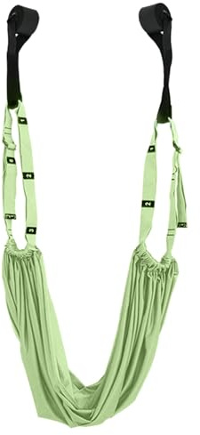 Sangle D'étirement de la Jambe Arrière de la Taille Bande de Fitness de Yoga, équipement D'étirement avec Ancre de Porte pour la Danse, Yoga Aérien, Exercice D'étirement des (Vert Clair)