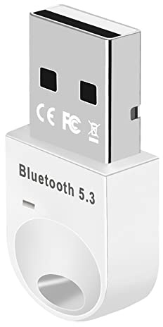 Yoezuo Bluetooth Adapter PC, USB 5.3 Bluetooth Stick für Windows 11/10/8.1 Bluetooth Dongle kompatibel mit Desktop PC, Laptop, Maus, Tastatur, Kopfhörer, Controller, Plug und Play, Weiß