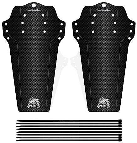 JIANJU Fahrrad-Schutzbleche, 2 Stück für Mountainbike, MTB-Schutzblech, Fahrrad-Schutzblech-Set, 272 mm x 156, , vorne und hinten, kompatibel mit 26 Zoll, 27, 5, 29, Schwarze Kohlefaser