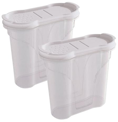 Novaliv Lot de 2 boîtes à sel à saupoudrer de 300 ml - Dimensions (L x l x H) : 11 x 5 x 11 cm - Boîtes pour épices avec couvercle - Salière et poivrière - Paprika - Épandeur à épices - Petit