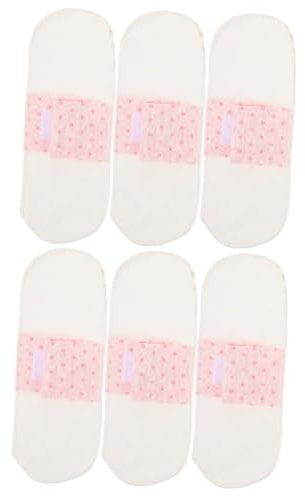 GARVALON 6 Stk Damenbindeneinlage Waschbare Dameneinlagen Pads Frauen Versorgen Menstruationsbinde Frau Waschbare Binden Für Damen Stoffbinden Menstruation Stoffpolster Reine Baumwolle Weiß