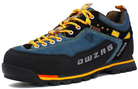 SANANG Hombres Zapatos de Senderismo al Aire Libre Deporte Cuero Montaña Escalada Trekking Caza Zapatillas de Deporte