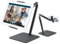 UTEBIT 720° Rotating Height Adjustable for ipad holder,Foldable Desktop Tablet/Phone Stand With two clips,Anti-slip base tablet stand for iPad Pro Air Mini/iPhone Pro Max/Galaxy Tab 4''-13'' (Black)