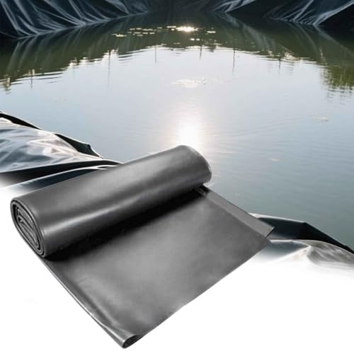 Rivestimento per laghetto preformato da 4 x 5 m a 8 x 10 m, membrana impermeabile in HDPE nero per piscine per pesci stagni Koi piscine fontane da giardino e giochi d'acqua soluzione all'aperto