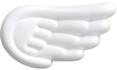 CHANGYUE Angel Wings Keyboard Wrist Rest & Mouse Wrist Rest Set, Ergonomic Memory Foam Cushion for Office Work Gaming (White mouse tray)