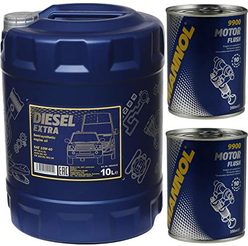 Huile moteur MANNOL SAE 10W-40 DIESEL EXTRA pour rinçage moteur Flush 10L