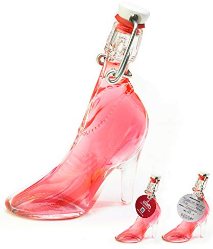 IL GUSTO Turkish Delight Gin Miniature in Lady Shoe Bottle – 40ml (25%) | Unique Glass Gift for Her | Personalised Gin Present for Weddings, Birthdays & Special Occasions