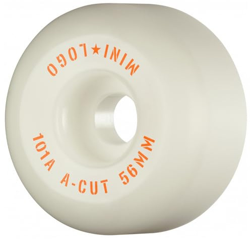 Mini Logo A-Cut 2 101a - Ruote per skateboard, confezione da 4, colore: Bianco