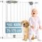 ib style Kaya Treppenschutzgitter für Babys 75-175 cm ohne Bohren Türschutzgitter Gitter für Hunde zum Klemmen Weiß Grau 115-125 cm