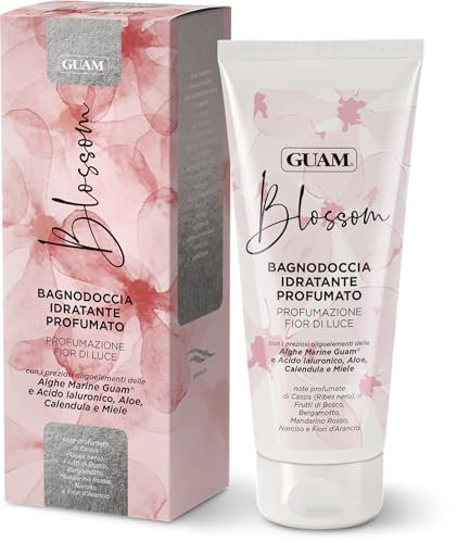 Guam Blossom Gel Douche Hydratant et Antioxydante Parfum de Fleurs de Lumière - Gel Douche pour Femme et Homme Anti-Age - Ingrédients Naturels - Fabriquè en Italie - 200 ml