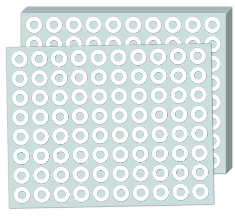 10.000 Stück, Lochverstärker Selbstklebend Verstärkungsringe Weiß - 13mm