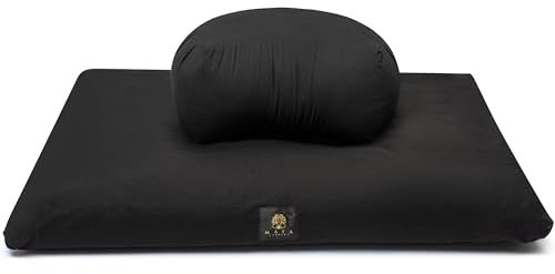 Großes Yoga-Bolster-Kissen von MAYA LUMBINI - Bequeme Kapok-Füllung - Yoga-Bolster für regeneratives Yoga - Rechteckiges Yoga-Kissen mit Tragegriff - Maschinenwaschbarer Bezug