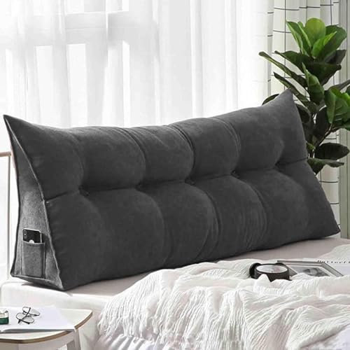 YSZBD Rückenkissen Keilkissen für Bett und Sofa, Lendenkissen, Bett-Rückenstütze Keilform Rückenstützkissen Stützkissen Sitzkissen für Bett Sofa Kopfteil Lesekissen,B-100x50x20