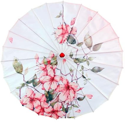 AMISENK Parasol décoratif multifonction en soie de bambou pour célébration traditionnelle et utilisation quotidienne 82 cm de diamètre