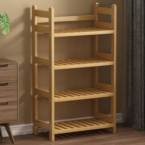 Bambu växtstativ, 4 våningar, blomhylla, hörn, växtställ för vardagsrum, balkong, uteplats, trädgård, 50 cm (19,7 tum) perfekt krukväxthållare inomhus och utomhusbruk