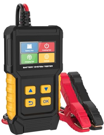 Car Battery Tester, 12V/24V Battery Tester 30-2000 CCA with Cranking & Charging Test Automotive Battery Analyzer 2.4in Screen Display with Voltage Waveform Graph for Car Truck Motorcycle SUV Boat