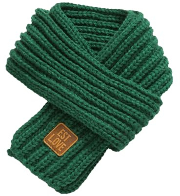 YIXANNX Bufanda pequeña para bebé, bufandas cálidas para recién nacidos, chal silenciador de moda, pañuelo infantil de estilo clásico, Navidad para niños, Verde