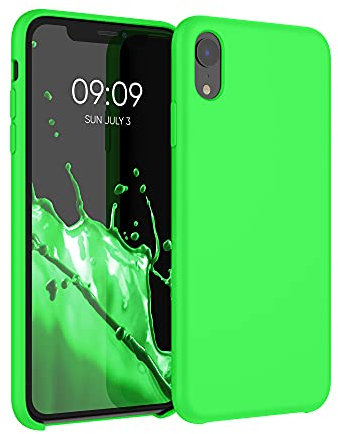 kwmobile Case Compatible with Apple iPhone XR Case - TPU Silicone Phone Cover with Soft Finish - Lime Green
