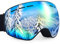 Dizokizo Skibrille mit Abnehmbarer Linse, für Ski Snowboard, Antibeschlag und einen 100% UV-Schutz, Dreifach Atmungsaktive Schaumstoffe & Geprägter Riemen für Damen, Herren,Jugend (Small, Gold)