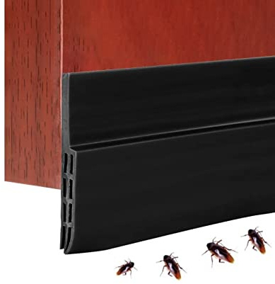 JGR SELECT Burlete Puerta Entrada - Tira autoadhesiva - 100 x 5CM - Tira de Sellado Contra Corrientes de Aire, Frío, Luz, Insectos, Ruido (Negro)