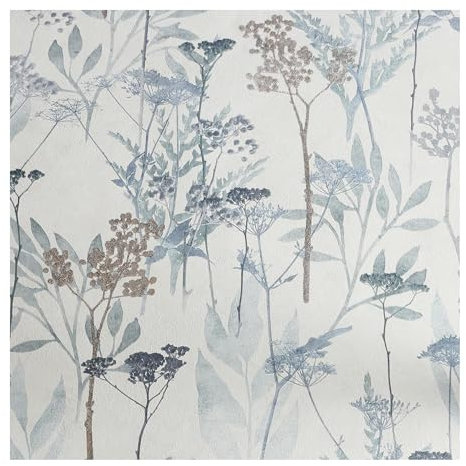 Superfresco Easy Solstice Pale Blue Floral Wallpaper | Paste The Wall | Blue Floral | Eco-Friendly
