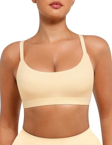 FeelinGirl Reggiseni Senza Cuciture Bralette Senza Ferretto per Donn Senza Ferretto Senza Fodera Comodi e Morbidi Ideali per Dormire Tutti i Giorni (Crema di Burro,L)