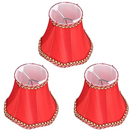 YWBL-WH Parapshade in Tessuto Rosso, Design Moderno Ed Elegante, Resistente Al Fuoco e Dissipazione del Calore con Trasmittanza Leggera Avanzata, Facile Installazione per Lampadari E14, Lampade a