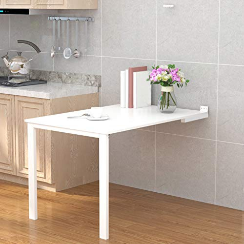 Table pliante murale pour économiser de l'espace - Design invisible - Établi polyvalent pour la maison, le bureau et la cuisine - Bureau pliable compact pour petits espaces