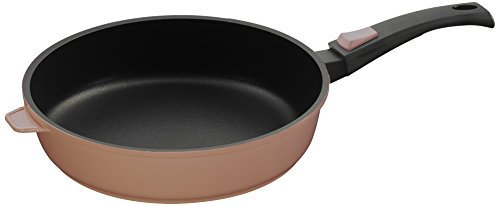 King 10001664 Padella, in Alluminio pressofuso, Oro/Rame, 24 cm