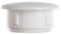 EMFA Abdeckstopfen für Bohrung Durchmesser 10 mm Weiß RAL 9010 Blindstopfen Abdeckkappen Endkappen Verschlusskappen 25 Stück Kopfdurchmesser 13 mm, Borloch 1 cm