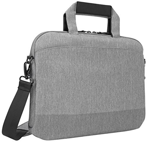 Targus CityLite Laptop Case Shoulder Messenger Bag, Commute and Travel or University Laptop Bag, fits Laptop up to 14-Inch, Gray (TSS959GL)