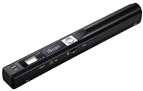 MASUNN 900Dpi Iscan Wireless HD Portable Hand Held Mini Escáner Gran Ayudante - Negro