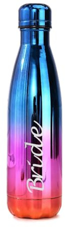 Personalised Insulated Water Bottle Vacuum Flask | Stainless Steel | 12 Hours Hot & 24 Hours Cold | Gifts of Fathers Day Christmas | 500ML / 17oz | Bottles for Hiking Outdoor (Blue-Pink-red)