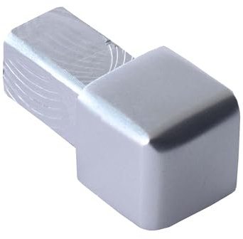 Dalsys 8mm Embout Profil Carré Aluminium Anodisé Chrome Brillant, Bord Protégé