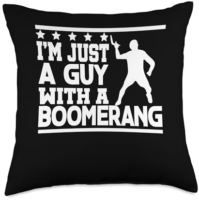 Boomerang Graphic Boomerang Player Boomerang Thrower Sports Throw Pillow