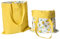 PLATEYTR Doppelseitige Leinentasche aus Baumwolle und Leinen,Stoff Tasche, Einkaufstasche, Baumwolle Schulter Reversible Leinwand Messenger Bag für Damen,Kinder(Zitrone,40cm x 36cm)