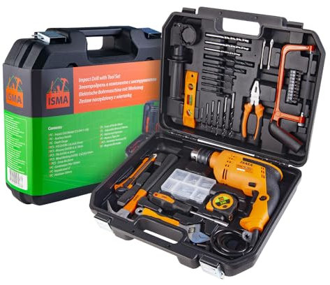 Bohrschrauber-Set, 12 V, 750 W, mit 95 Teilen, kompletter Koffer mit Elektro-Schraubendreher, Schlüsseln, Sägen, Zangen, Bohrer und mehr, professioneller Koffer für Büro, Garten und Zuhause