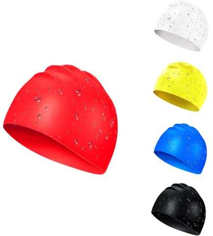 JEKUGOT Waterproof Kids Swimming Cap, Silicone Swim Hat for Boys and Girls 6-14 Years, Comfortable & Anti-Slip Swim Cap, Stretchable and Durable Child's Swim Cap