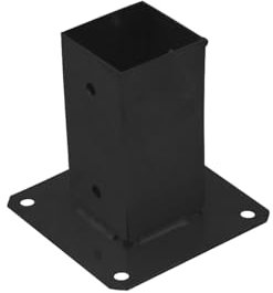 GRUNDLINE - Screw-on sleeve 90 x 90 - ground sleeves for wooden posts - screw on post holder - ground sleeve with anchor plate - anchor - post shoe hot-dip galvanised - support base - wood connector
