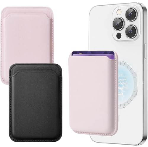 JEYORZY 2 Piezas tarjetero movil, Wallet para móvil, Tarjeteros Adhesivos, Tarjetero Movil, cartera de piel, ID Tarjeta Crédito Pocket, Tarjetero Flexible para Llevar tu Documento de Identidad Contigo