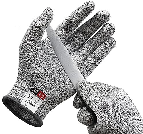 Paire de Gants Anti coupures Mamjack - Tout Simplement la Meilleure Protection Qui Existe Contre Les coupures du Quotidien (Cuisine, Jardinage, Bricolage) - Protection de Niveau 5 (Small)